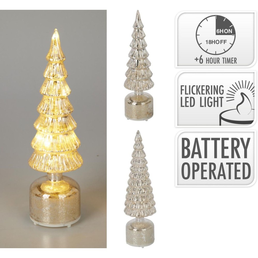 ALBERO VETRO SILVER LED 36CM2A